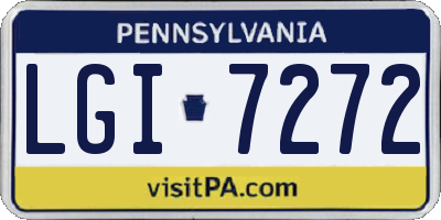 PA license plate LGI7272