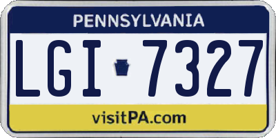 PA license plate LGI7327