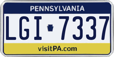 PA license plate LGI7337
