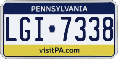PA license plate LGI7338
