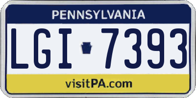 PA license plate LGI7393