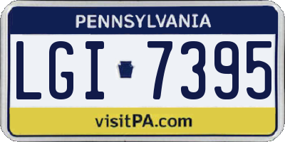 PA license plate LGI7395