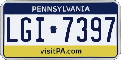 PA license plate LGI7397