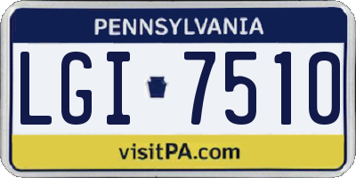 PA license plate LGI7510