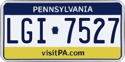 PA license plate LGI7527