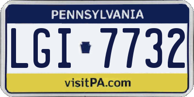 PA license plate LGI7732