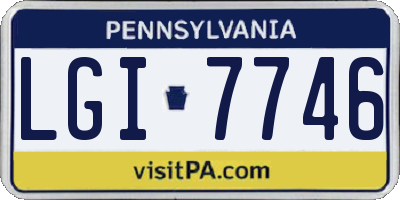PA license plate LGI7746