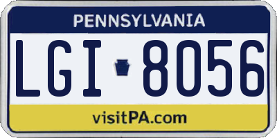 PA license plate LGI8056
