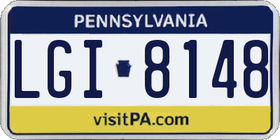 PA license plate LGI8148