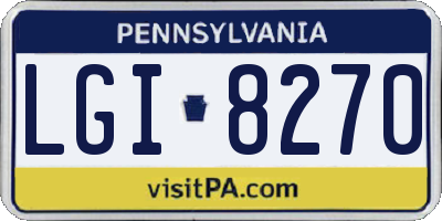 PA license plate LGI8270