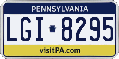 PA license plate LGI8295