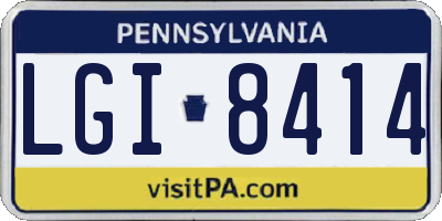 PA license plate LGI8414