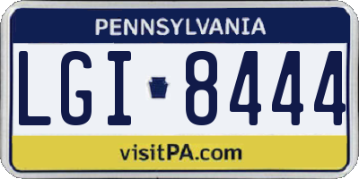 PA license plate LGI8444