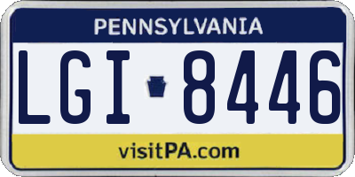 PA license plate LGI8446