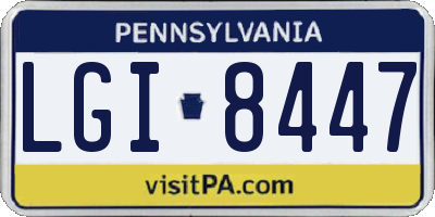 PA license plate LGI8447
