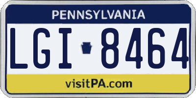 PA license plate LGI8464