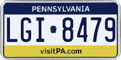 PA license plate LGI8479