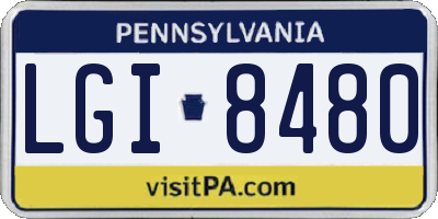 PA license plate LGI8480