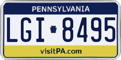 PA license plate LGI8495