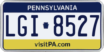 PA license plate LGI8527