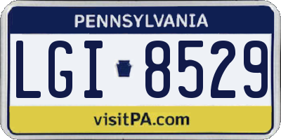 PA license plate LGI8529