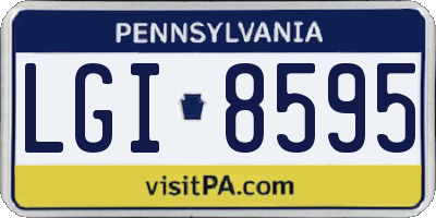PA license plate LGI8595