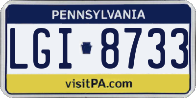 PA license plate LGI8733