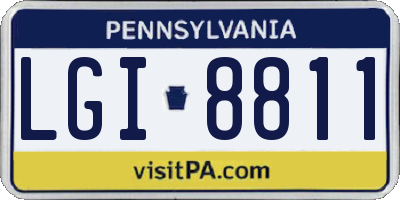 PA license plate LGI8811