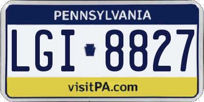 PA license plate LGI8827