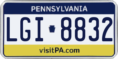 PA license plate LGI8832