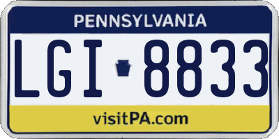 PA license plate LGI8833