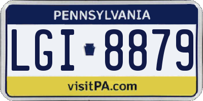 PA license plate LGI8879