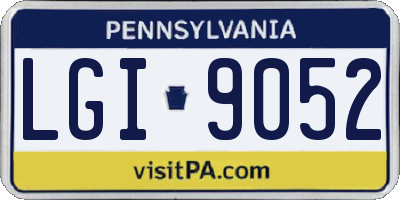PA license plate LGI9052