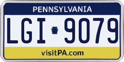 PA license plate LGI9079