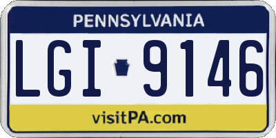 PA license plate LGI9146