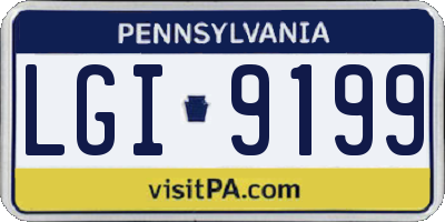 PA license plate LGI9199