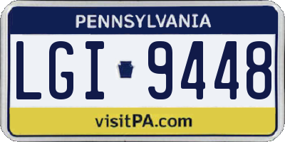 PA license plate LGI9448