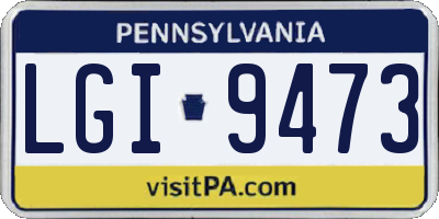 PA license plate LGI9473