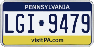 PA license plate LGI9479