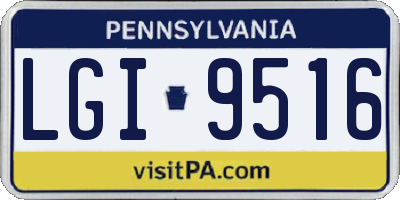 PA license plate LGI9516