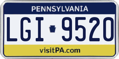 PA license plate LGI9520