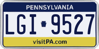 PA license plate LGI9527