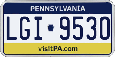 PA license plate LGI9530