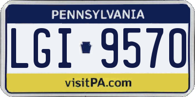 PA license plate LGI9570
