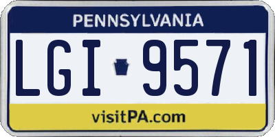 PA license plate LGI9571