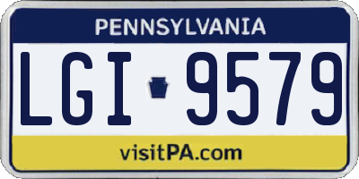 PA license plate LGI9579