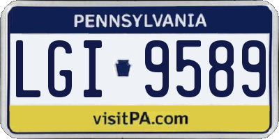 PA license plate LGI9589
