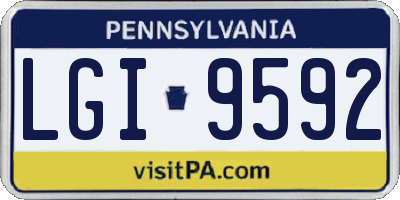 PA license plate LGI9592
