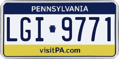 PA license plate LGI9771