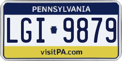 PA license plate LGI9879